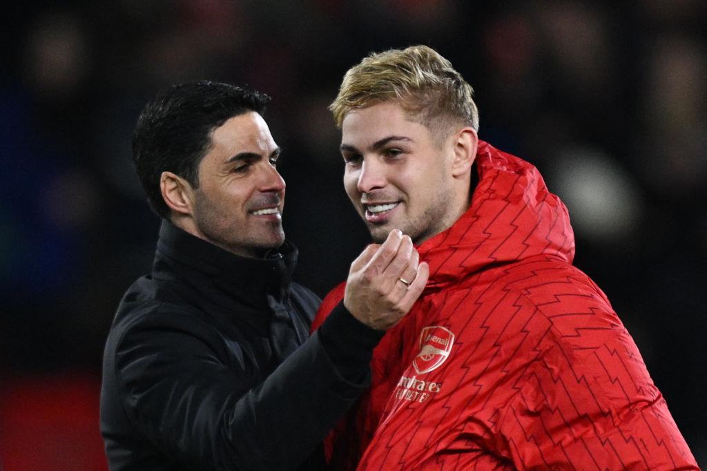 Mikel Arteta said he is 'sad' to see Emile Smith Rowe leave Arsenal (Picture: Getty Images)