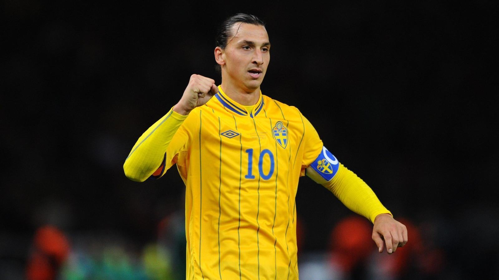 Zlatan Ibrahimovic during the FIFA World Cup qualifier between Germany and Sweden at Olympiastadion, Berlin, October 2012.