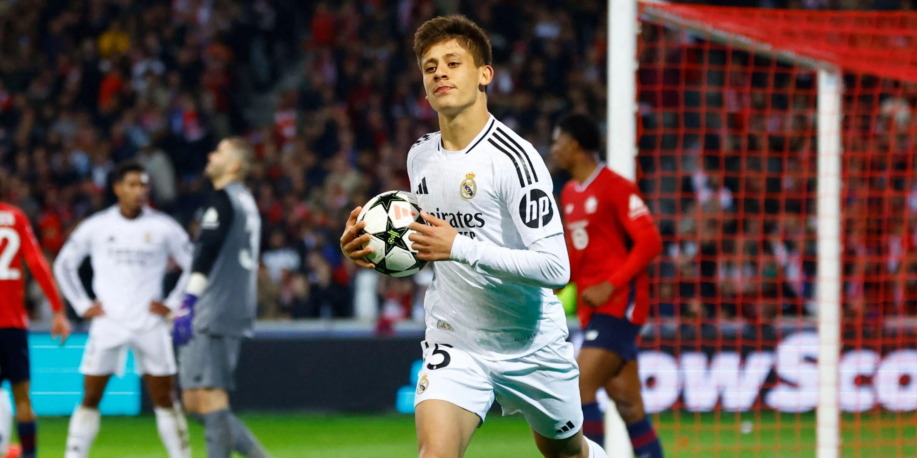 Arda Guler ăn mừng bàn thắng trong màu áo Real Madrid tại La Liga