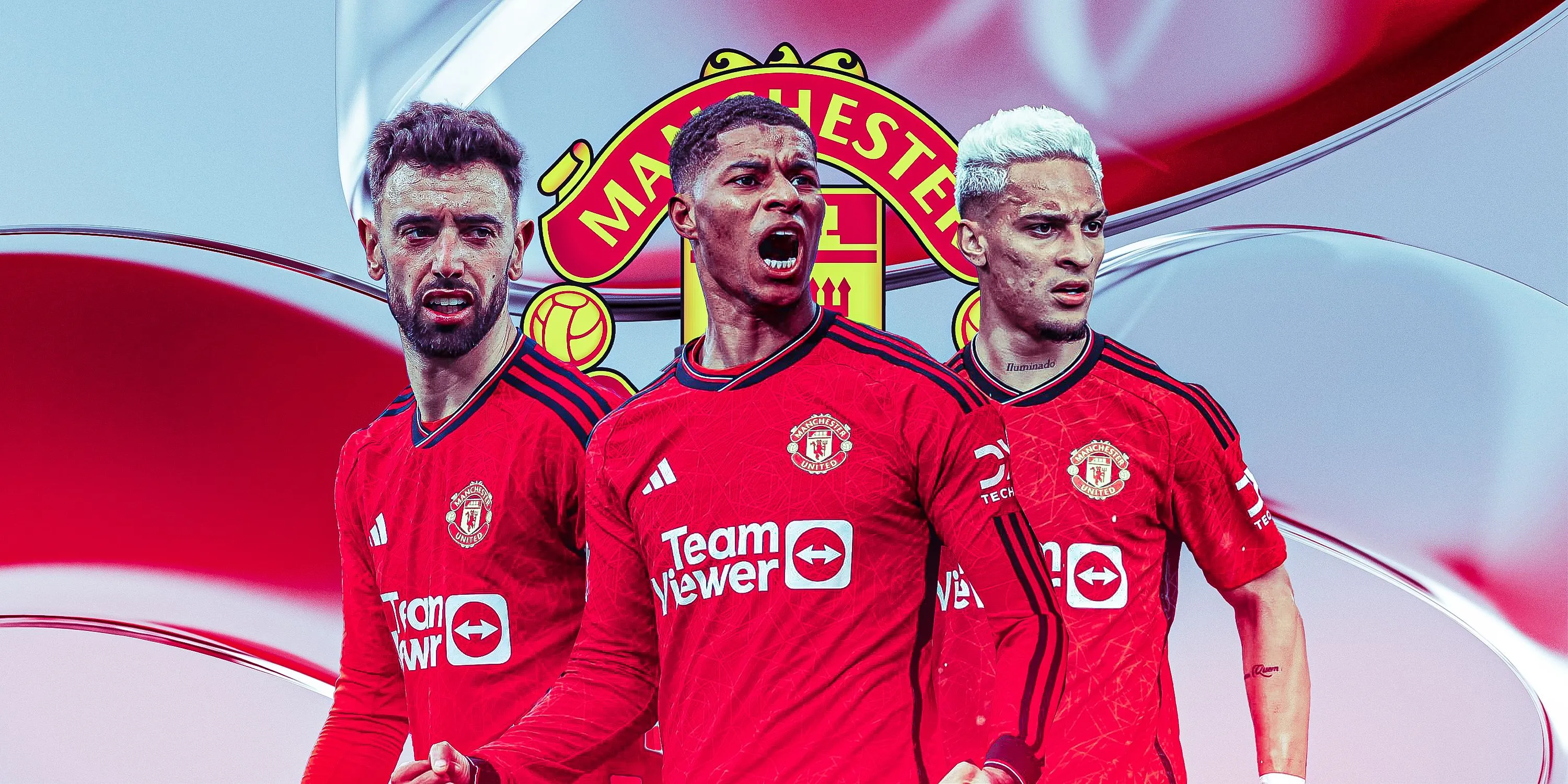 Bruno Fernandes, Marcus Rashford và Antony, biểu tượng của Manchester United