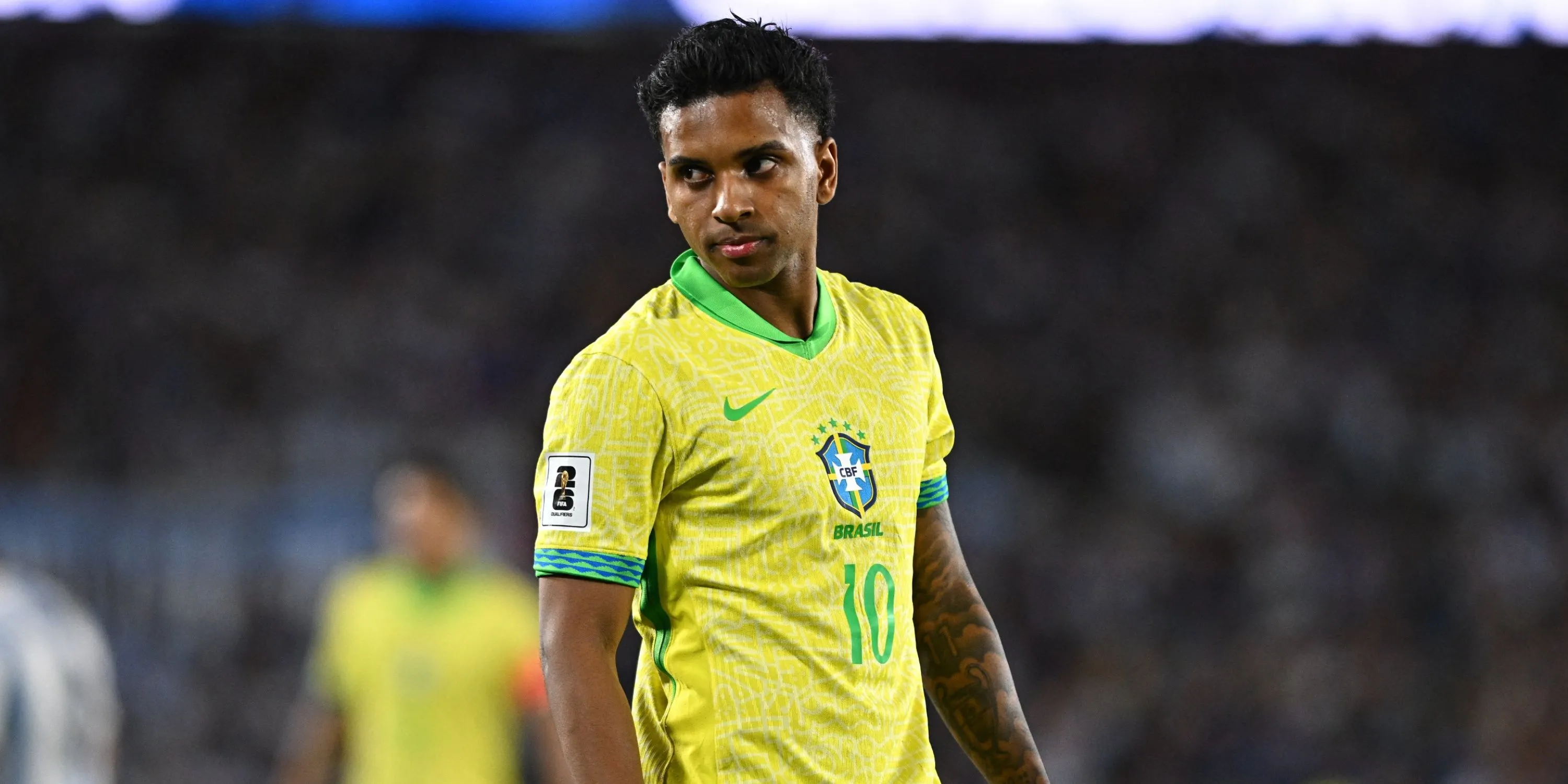 Cầu thủ Rodrygo trong màu áo đội tuyển Brazil