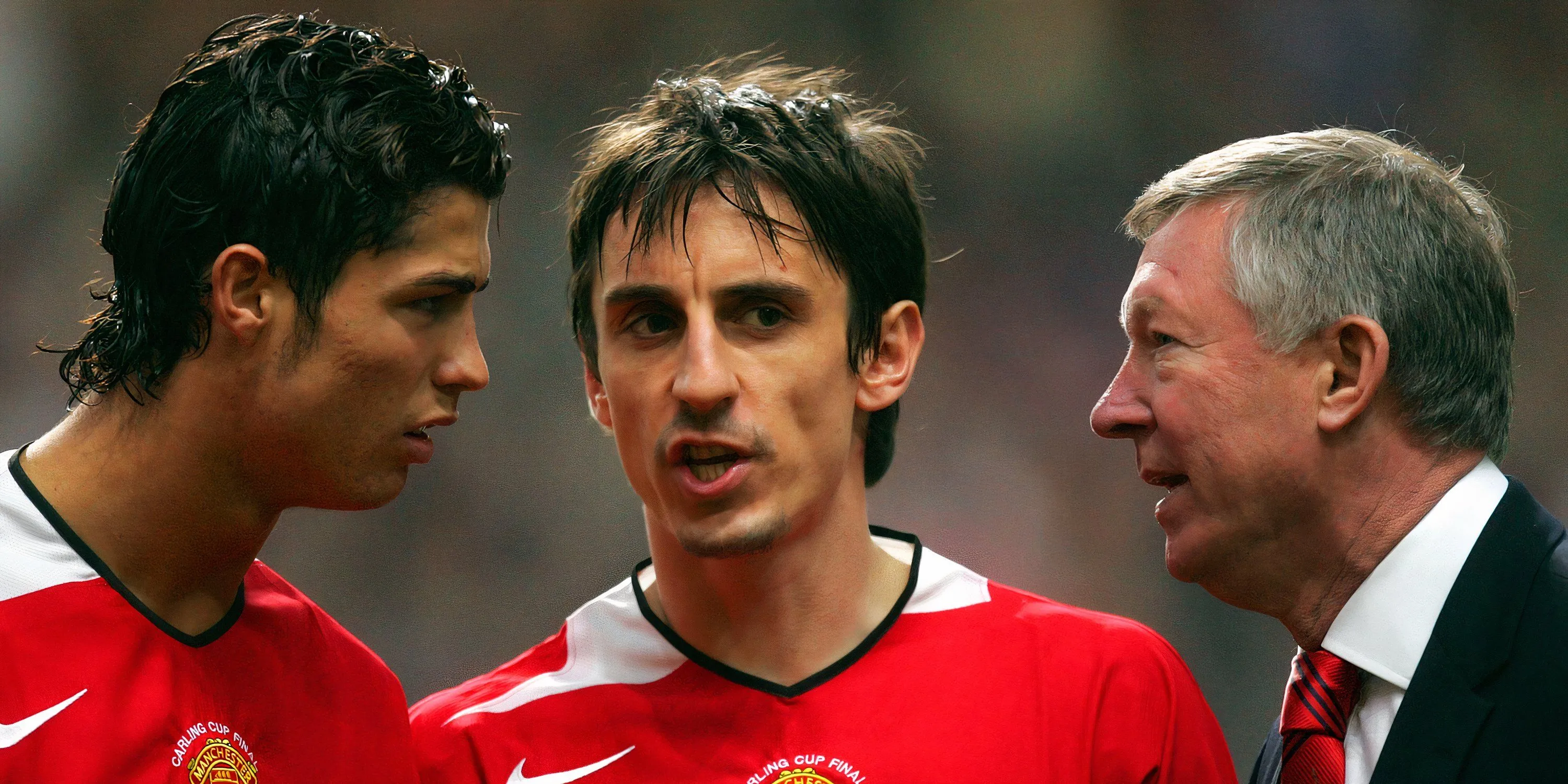 Cristiano Ronaldo Gary Neville và Sir Alex Ferguson tại Manchester United