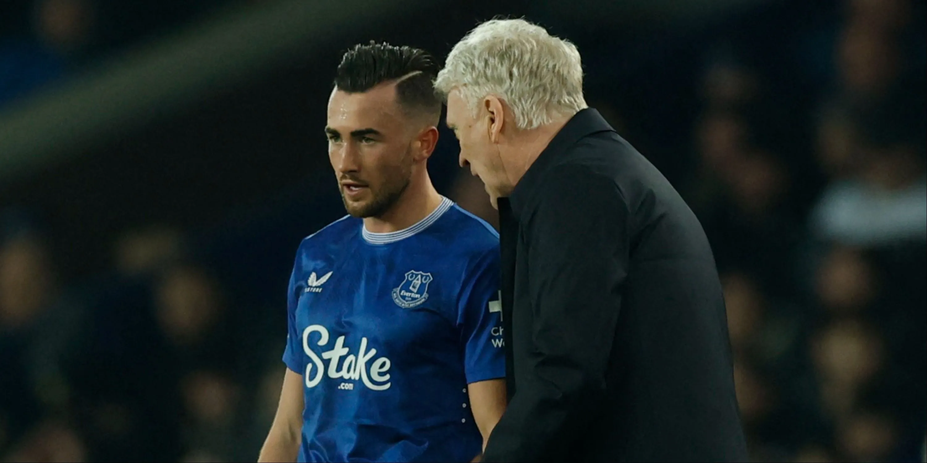 David Moyes và Jack Harrison của Everton