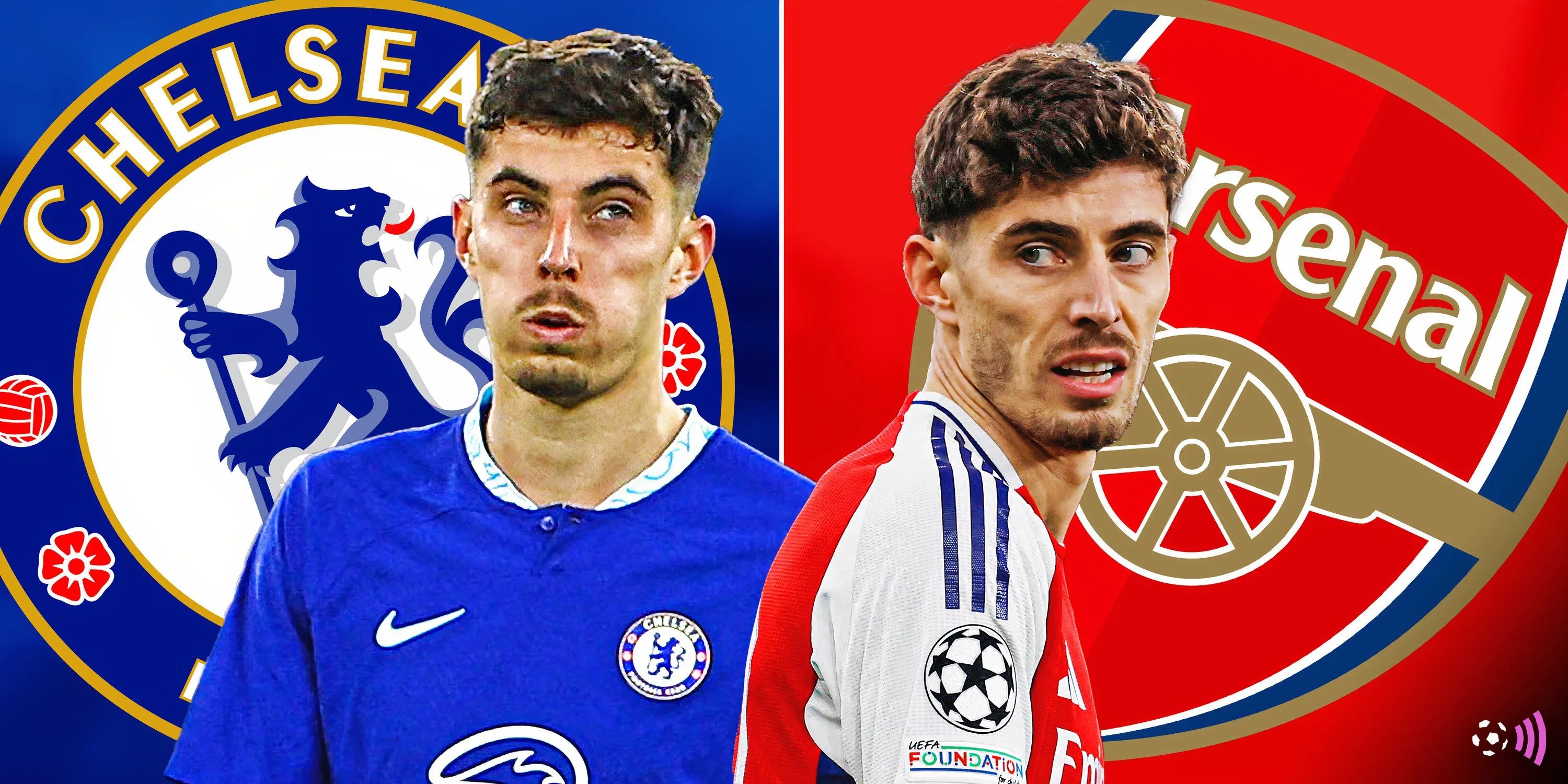 Kai Havertz trong màu áo Chelsea và Arsenal, minh chứng cho sự nghiệp có thể thay đổi sau khi rời The Blues.