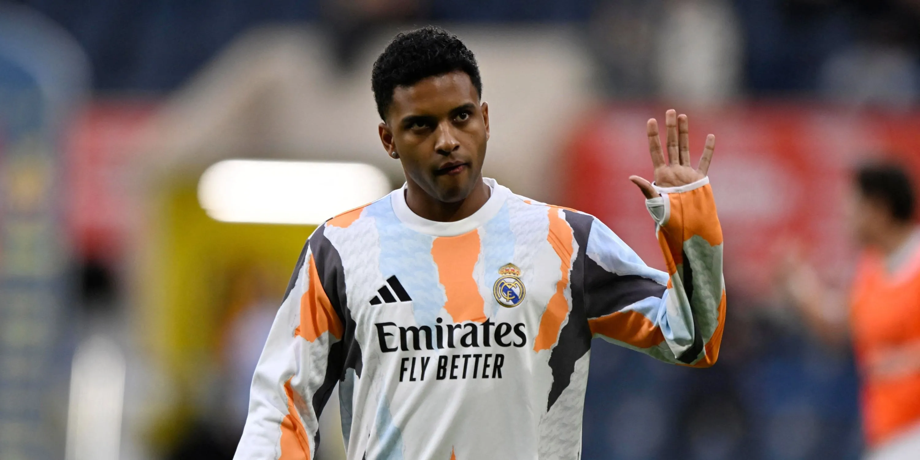 Rodrygo ăn mừng bàn thắng trong màu áo Real Madrid