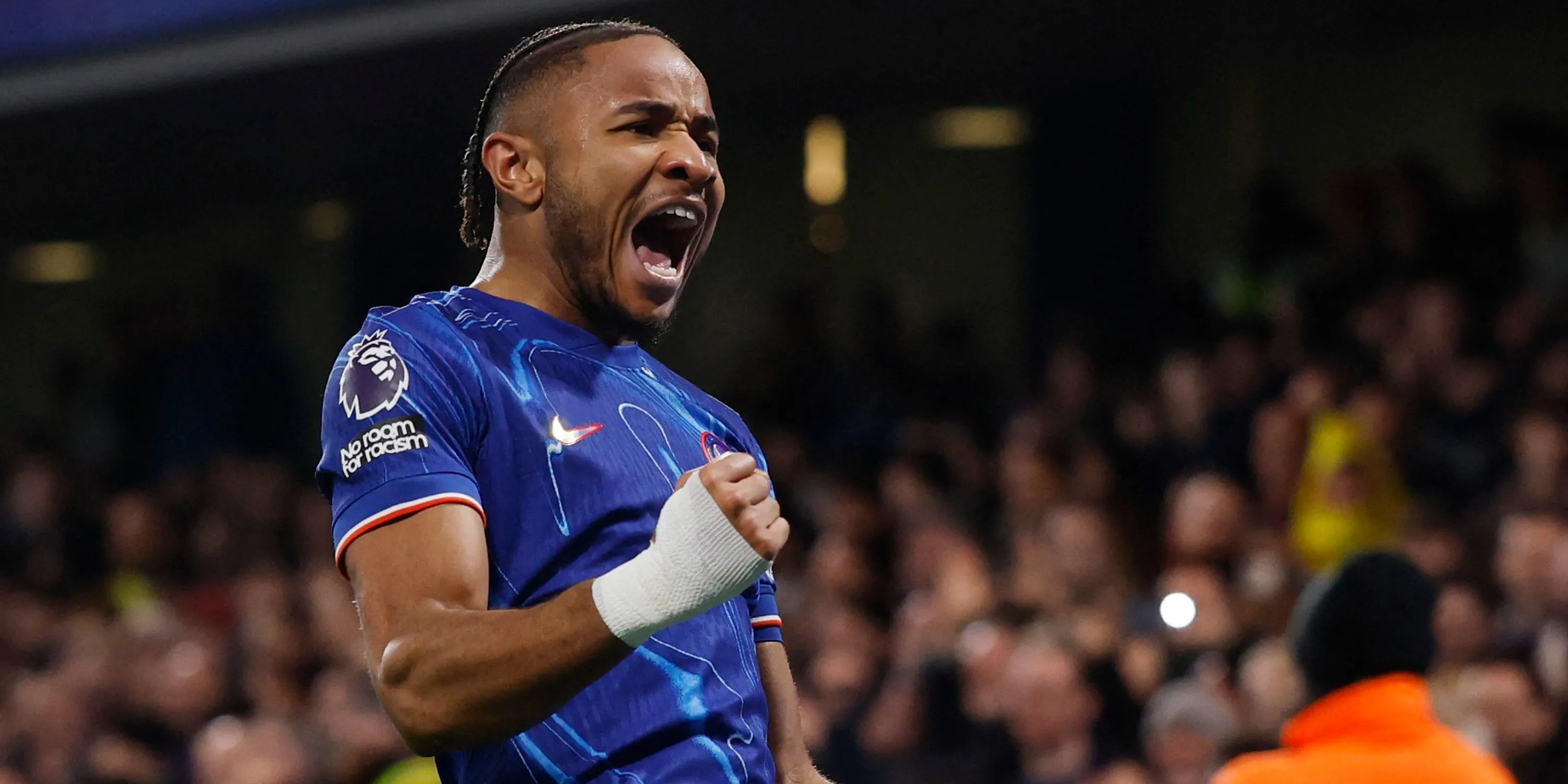 Tiền đạo Christopher Nkunku trong màu áo Chelsea