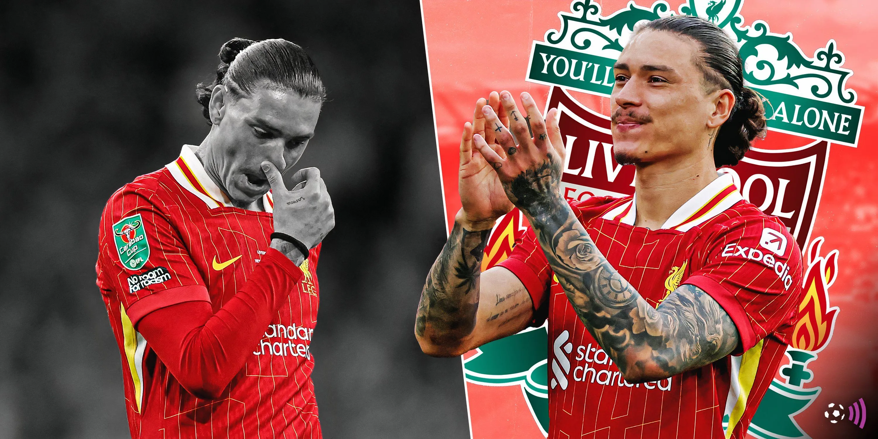 Tiền đạo Darwin Nunez của Liverpool trong một trận đấu