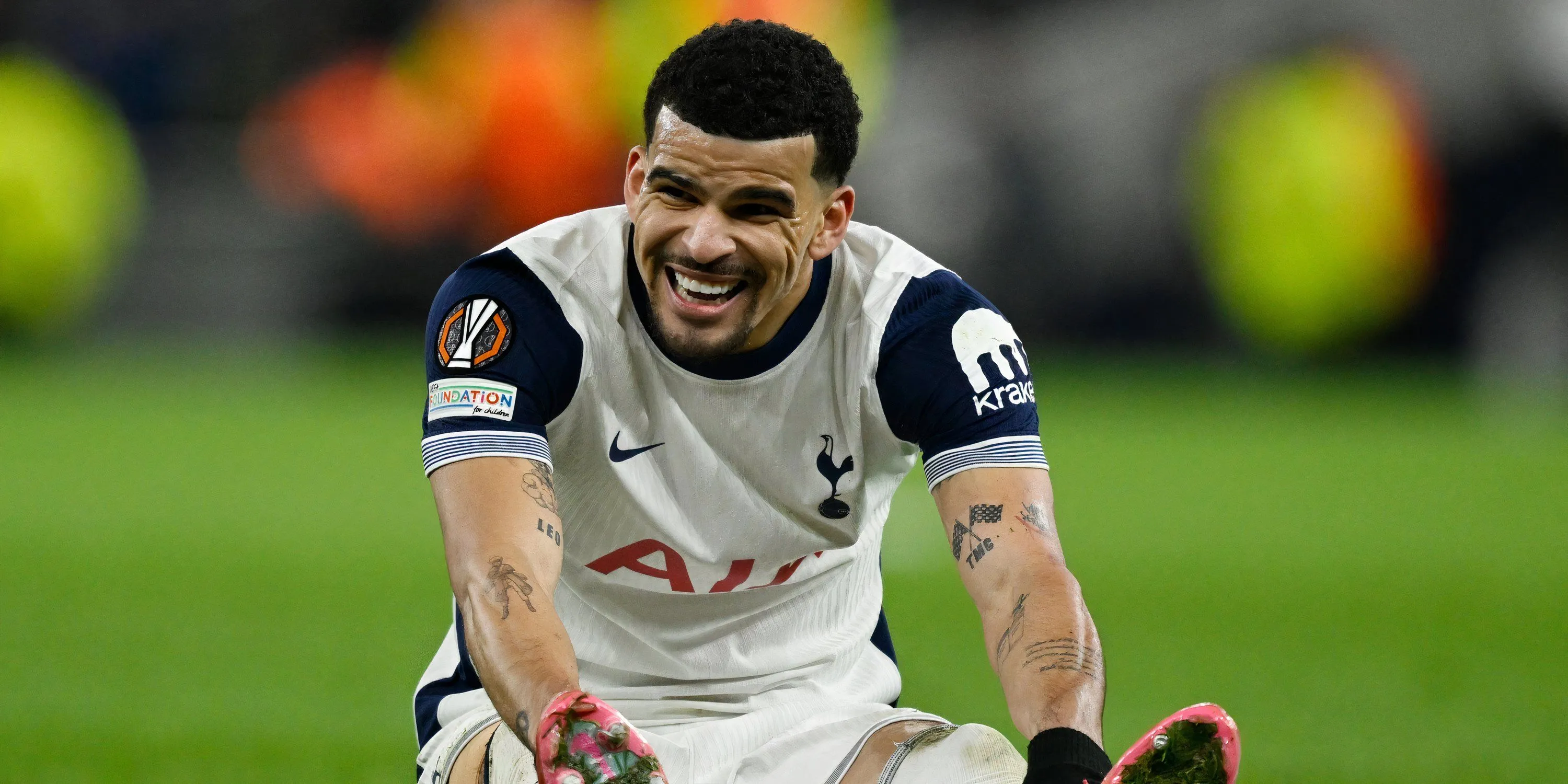 Tiền đạo Dominic Solanke của Tottenham trong một trận đấu