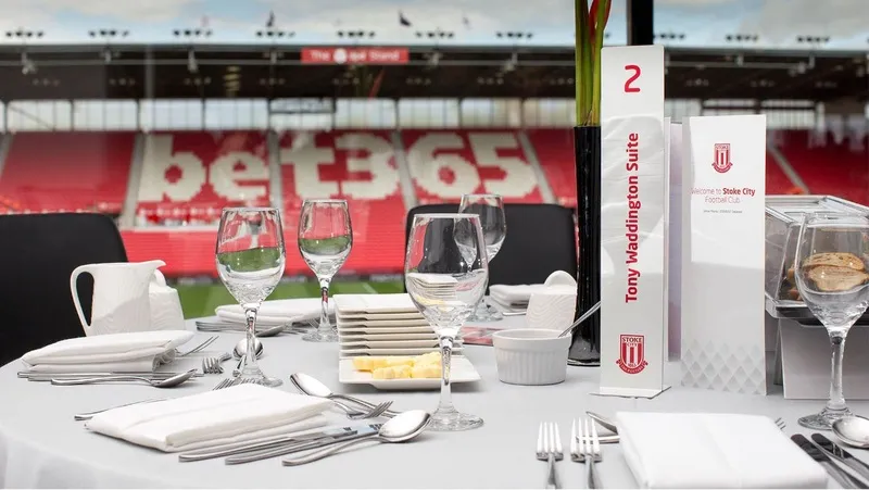 Các phòng chờ dịch vụ hospitality tại Bet365 Stadium, trải nghiệm đẳng cấp cho người hâm mộ