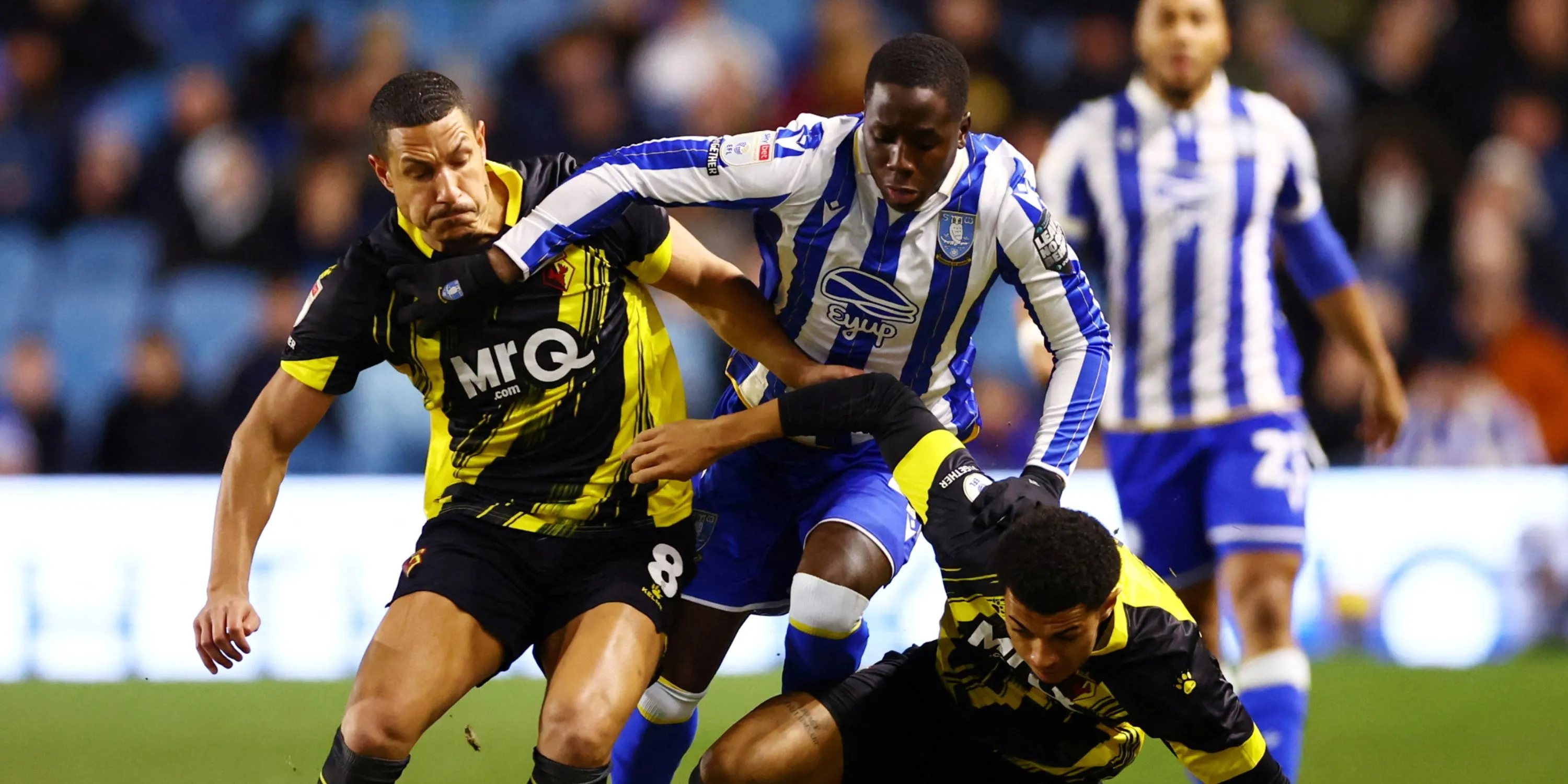Djeidi Gassama trong màu áo Sheffield Wednesday, mục tiêu chuyển nhượng của Rangers