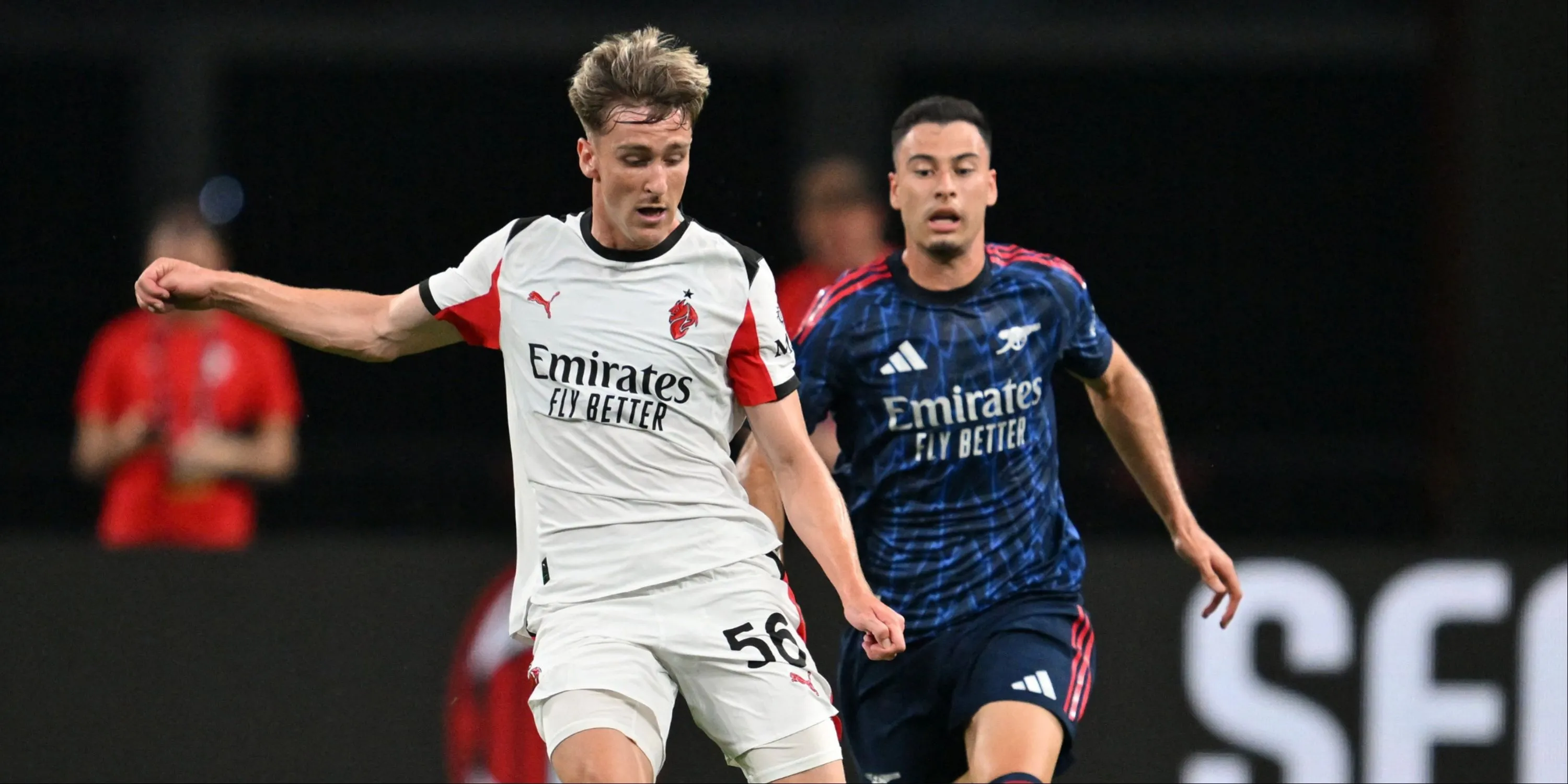 Gabriel Martinelli trong trận giao hữu của Arsenal