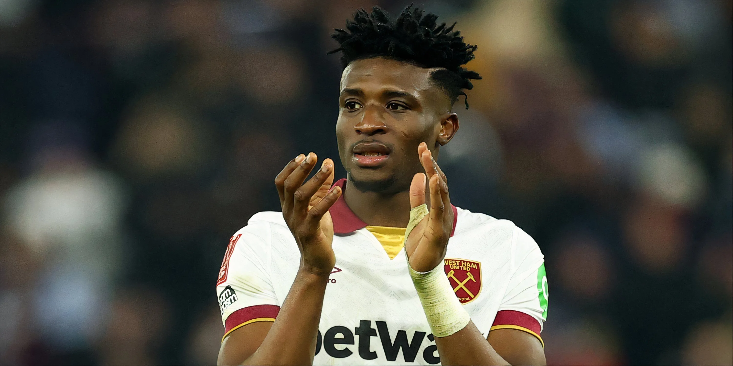 Mohammed Kudus thi đấu cho West Ham United, mục tiêu chuyển nhượng của Newcastle