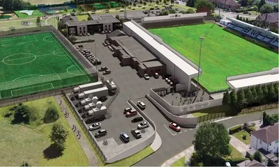 Sân vận động Meadow Park ở Borehamwood, một góc nhìn tĩnh lặng của bóng đá Anh hạng dưới
