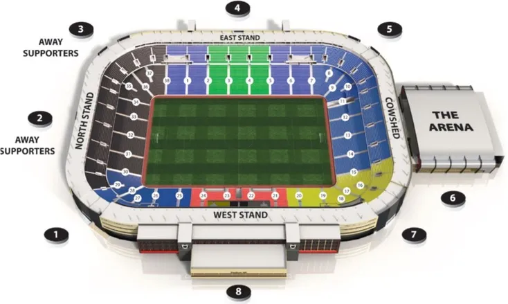 Sơ đồ bố trí chỗ ngồi Stadium MK, hướng dẫn chi tiết các khu vực khán đài