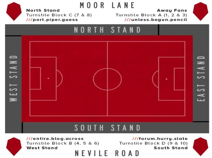Sơ đồ chỗ ngồi chi tiết của sân Peninsula Stadium (Moor Lane)
