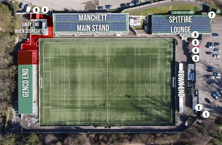 Sơ đồ chỗ ngồi Gallagher Stadium, hướng dẫn vị trí cho mỗi trái tim yêu bóng đá
