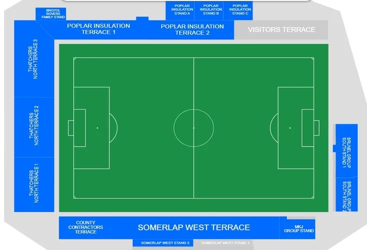 Sơ đồ chỗ ngồi Memorial Stadium, từng khu vực mang một nhịp thở riêng.