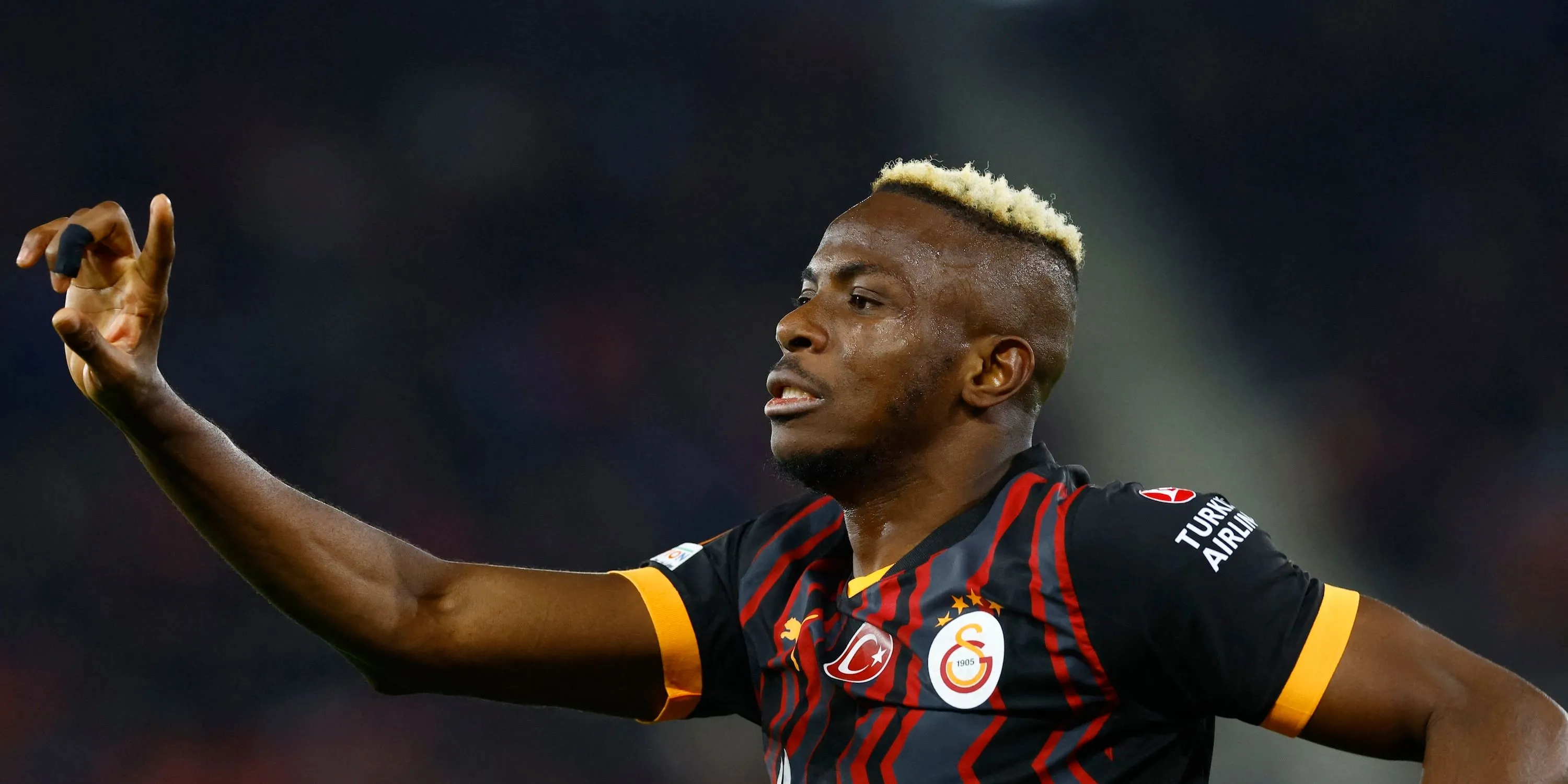 Victor Osimhen (Galatasaray) sau một pha ghi bàn