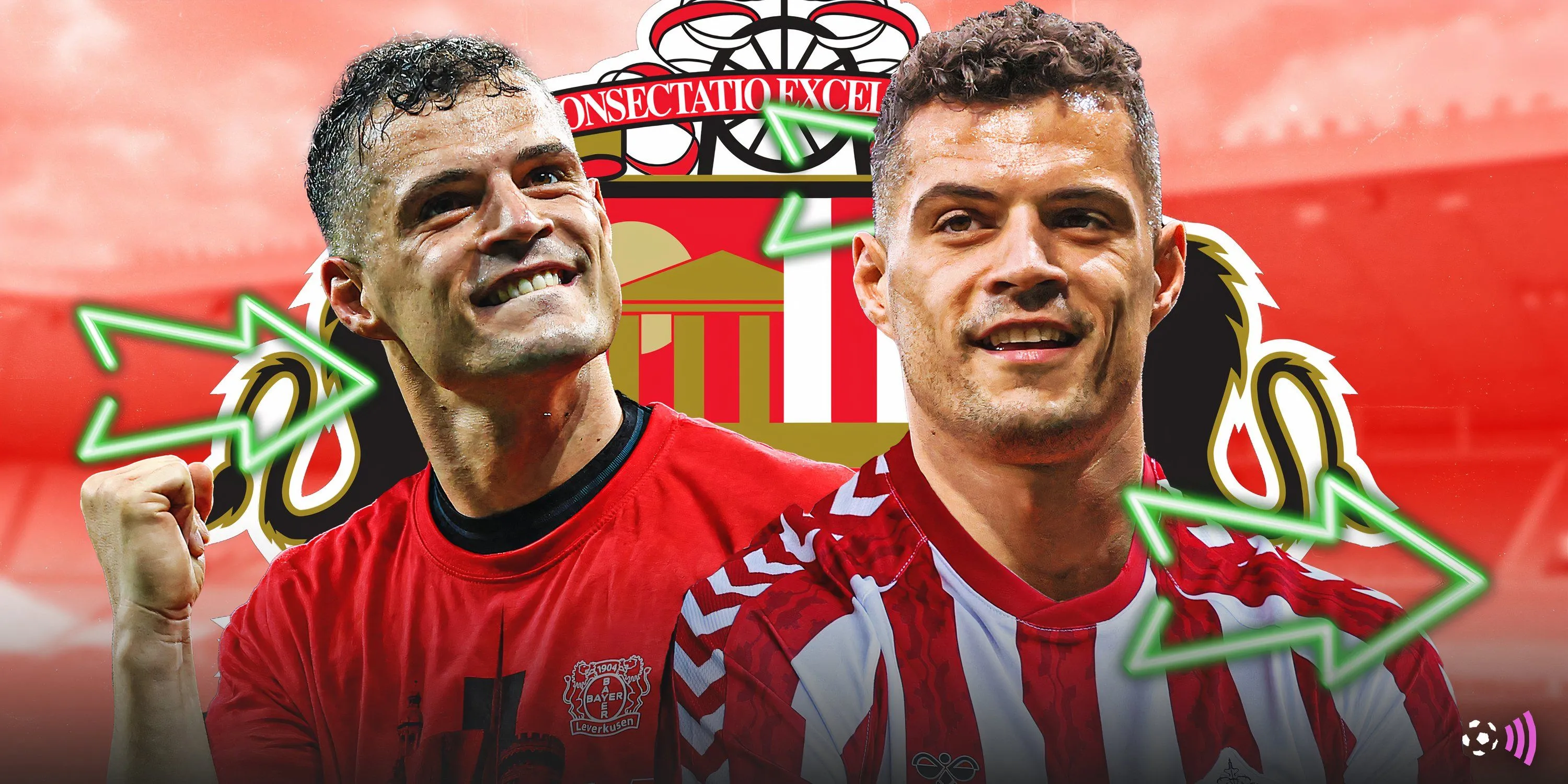 Granit Xhaka, đội trưởng Sunderland, trên sân cỏ, thể hiện phong thái thủ lĩnh.