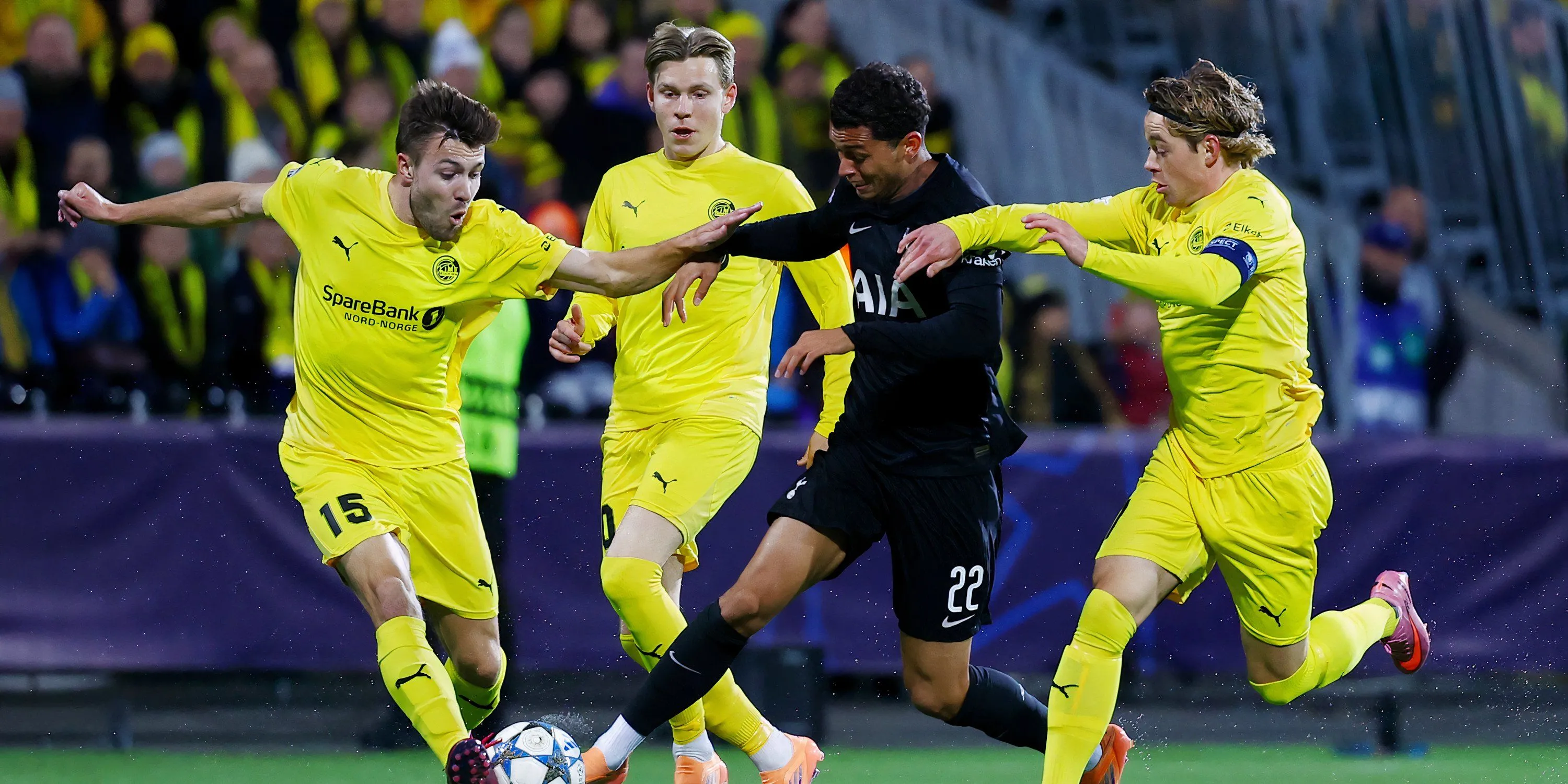 Brennan Johnson với áo đấu Tottenham Hotspur trong một trận đấu quan trọng