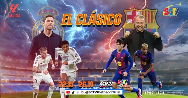 Logo và bầu không khí trước El Clasico trên sân Santiago Bernabéu, lịch sử đối đầu và thống kê LaLiga