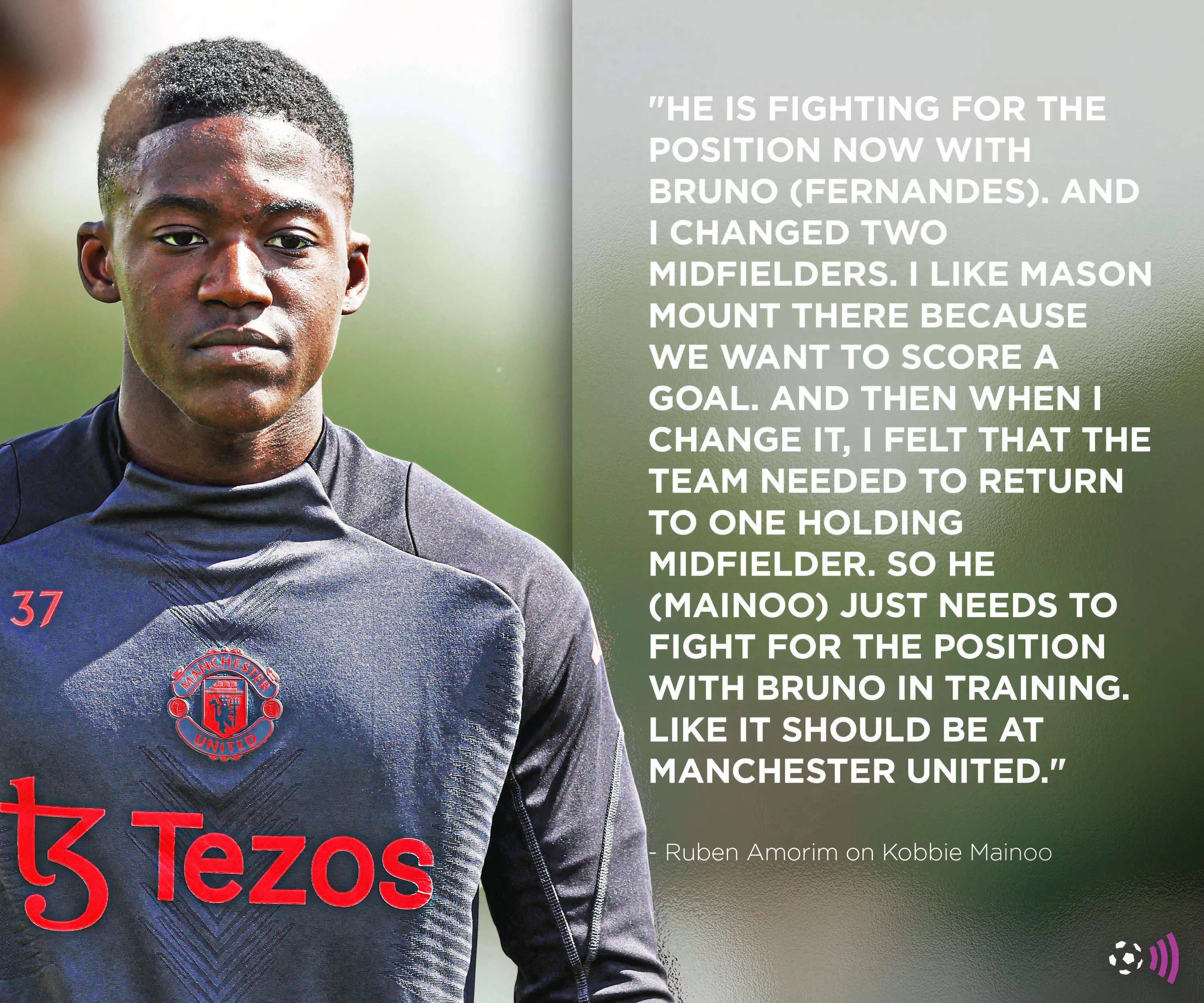 Ruben Amorim nói về Kobbie Mainoo — lựa chọn thiên công hơn phòng ngự